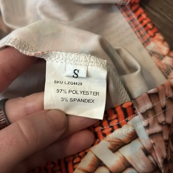 Chicme Red and Orange floral Pencil Skirt and Crop top set - Picture 4 of 4